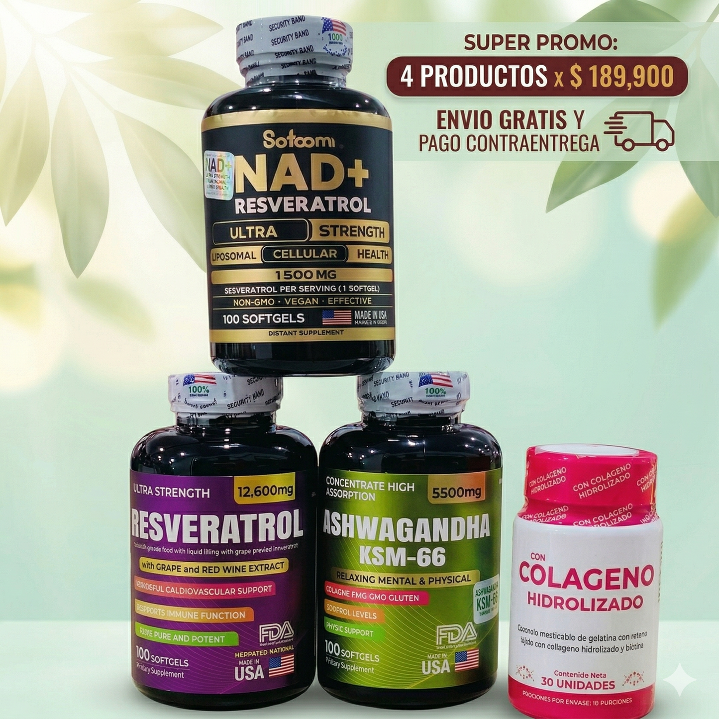 NAD + ASHWAGANDHA + RESVERATROL + COLAG